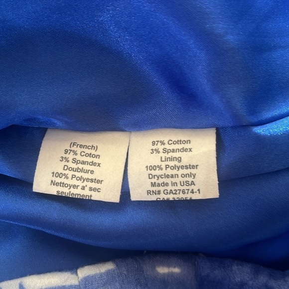 Eva Franco‎ Blue Tie Dye Pencil Skirt Size 2 - Picture 6 of 6